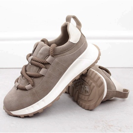 Deportivas mujer piel beige Artiker 54C1409 3