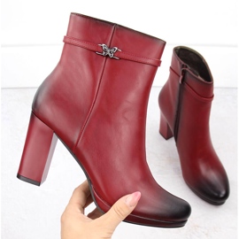 M. DASZYŃSKI Botines de mujer rojos con aislamiento M.Daszyński AF125-22 1 M. DASZYŃSKI Botines de mujer rojos con aislamiento M.Daszyński AF125-22 1