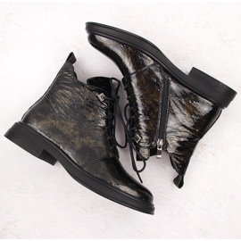 Botines D&amp;A S.Barski Premium Collection LZ42-042 de charol negro 3