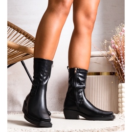 Botas negras de tacón de Marisa. negro 1 Botas negras de tacón de Marisa. negro 1