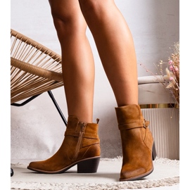 Los botines marrones de tacón de Mihaela marrón 2