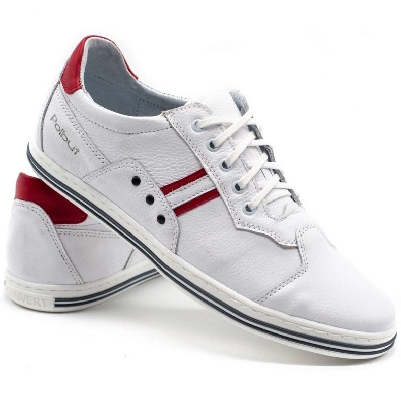 Polbut 1801L zapatos casuales blancos para hombre 5