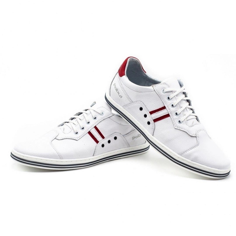 Polbut 1801L zapatos casuales blancos para hombre 4