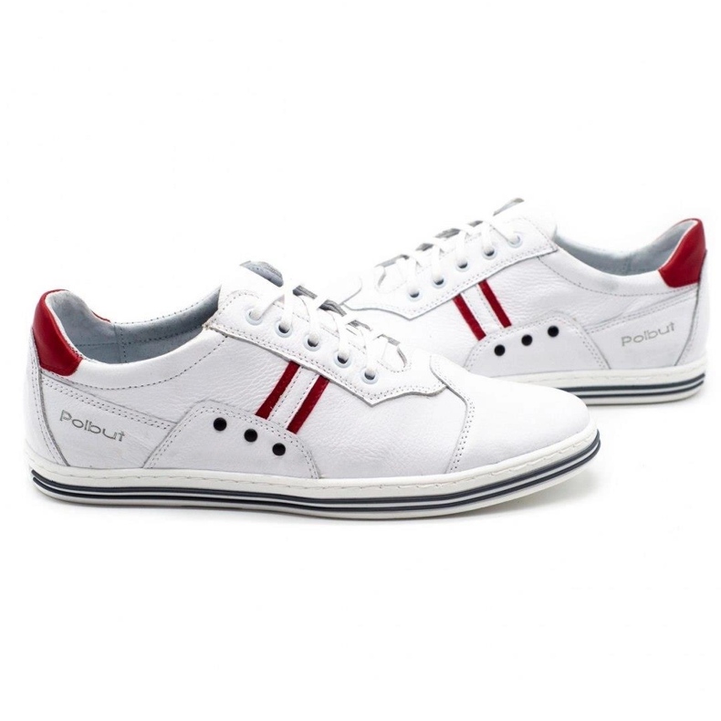 Polbut 1801L zapatos casuales blancos para hombre 3