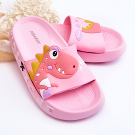Chanclas Infantiles De Espuma Dinosaurio Rosa Dario 2