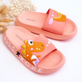 Pantuflas Infantiles Espuma Dinosaurio Rosa Claro Dario 2