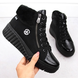Botas cuña mujer impermeables negras Rieker N2505-00 negro 7