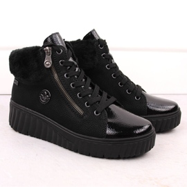 Botas cuña mujer impermeables negras Rieker N2505-00 negro 8