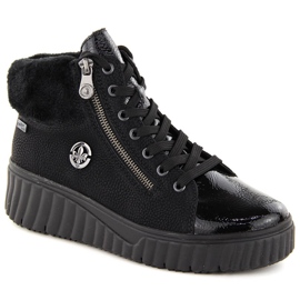 Botas cuña mujer impermeables negras Rieker N2505-00 negro 10