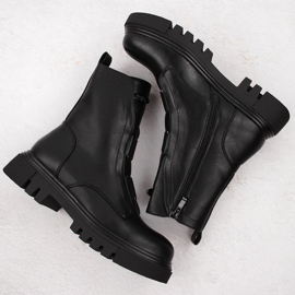 Botas de mujer negras con plataforma Jezzi RMR2150-19 negro 3
