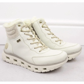 Botas deportivas aislantes para mujer, blancas, Rieker M6010-80 blanco 10