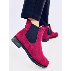 Botas Chelsea de ante con goma Terra Wine rojo 5