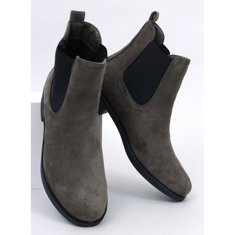Botas Chelsea de ante con goma Terra Green verde 1