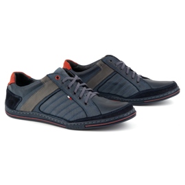 Zapatos de piel hombre Olivier 236GT azul marino 3