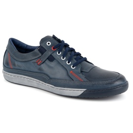 KOMODO Zapatos hombre piel Casual 932k, azul marino 2