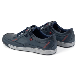 KOMODO Zapatos hombre piel Casual 932k, azul marino 5