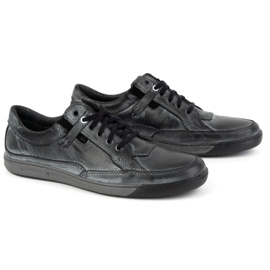 KOMODO Zapatos de piel para hombre Casual 932K, gris 3