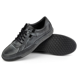 KOMODO Zapatos de piel para hombre Casual 932K, gris 4