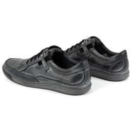 KOMODO Zapatos de piel para hombre Casual 932K, gris 5