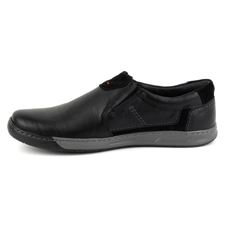 KOMODO Zapatos de hombre, mocasines de piel 934K, negro 1