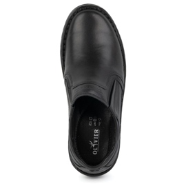 Olivier Zapatos sin cordones de piel para hombre 759MP, negro 6