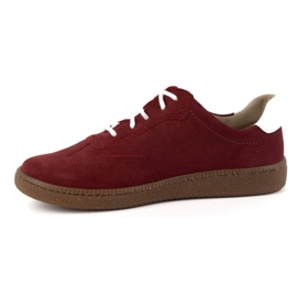 Olivier Zapatos mujer piel Modelo 1259 deportivas burdeos rojo 1