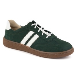 Olivier Zapatos de piel para mujer, deportivas Style 1259, verde 3