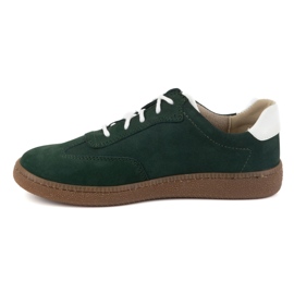 Olivier Zapatos de piel para mujer, deportivas Style 1259, verde 2