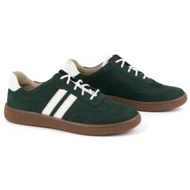 Olivier Zapatos de piel para mujer, deportivas Style 1259, verde 4