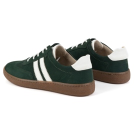 Olivier Zapatos de piel para mujer, deportivas Style 1259, verde 6