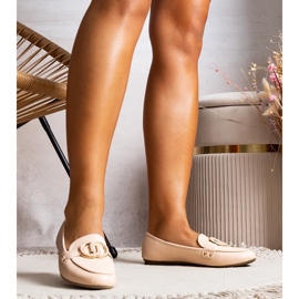 Mocasines Eleena de mujer beige 1