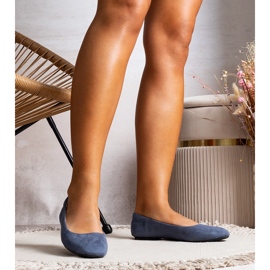 Bailarinas en gamuza ecológica azul marino de Jules 1