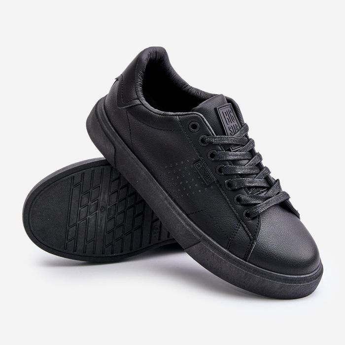 Zapatillas de Hombre Fabricadas en Piel Ecológica Big Star OO174117 Negro 2
