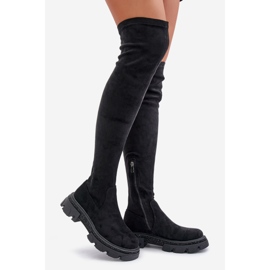 Botas Altas Mujer Ante Ecológico Negro Irithalla 1