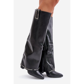 Botas De Mujer Con Tacón Alzado, Negro Kaielia 1