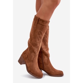 Botas de tacón alto por encima de la rodilla para mujer Camel Erisorae marrón 1 Botas de tacón alto por encima de la rodilla para mujer Camel Erisorae marrón 1