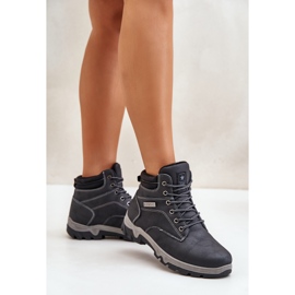 News Zapatos de trekking aislantes para hombre fabricados en piel ecológica, azul marino Neramia 3