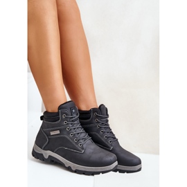 News Zapatos de trekking aislantes para hombre fabricados en piel ecológica, azul marino Neramia 7