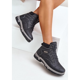 News Zapatos de trekking aislantes para hombre fabricados en piel ecológica, azul marino Neramia 8