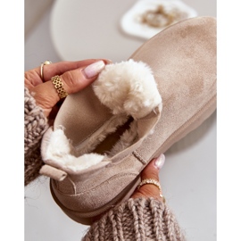 Botas de nieve para mujer con plataforma y inserciones elásticas, beige claro Rialine 3