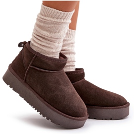 Botas de Nieve Mujer Ante Plataforma Marrón Nereviana 11