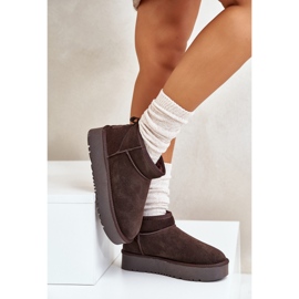 Botas de Nieve Mujer Ante Plataforma Marrón Nereviana 10