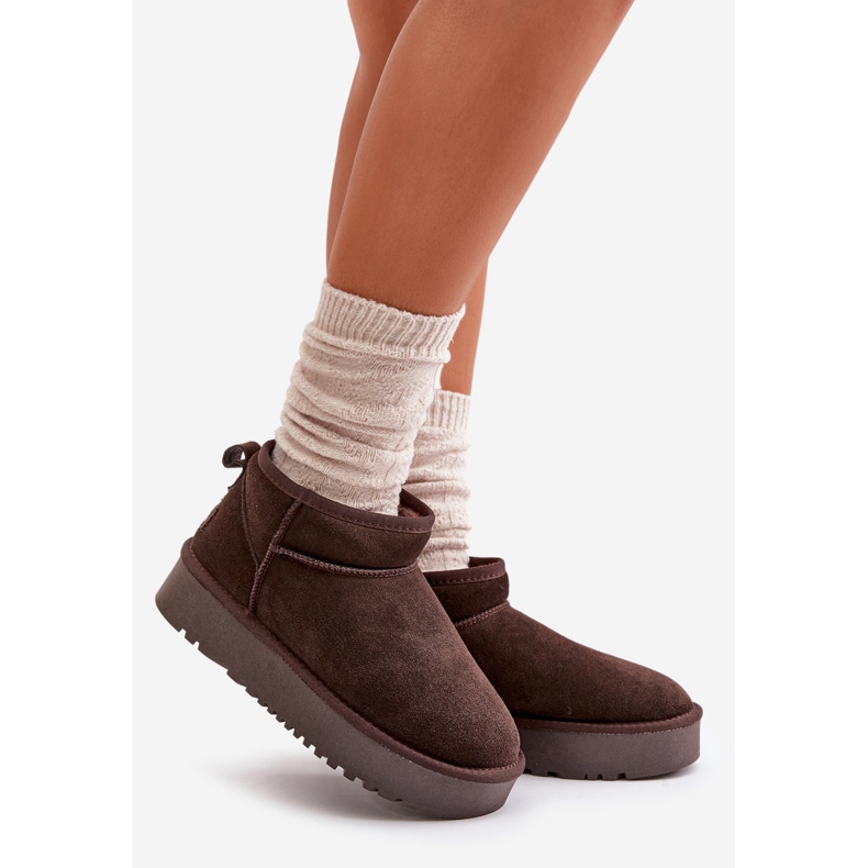 Botas de Nieve Mujer Ante Plataforma Marrón Nereviana 1