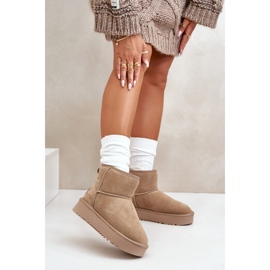 Botas de nieve de ante para mujer con plataforma al tobillo beige Rianaella 2 Botas de nieve de ante para mujer con plataforma al tobillo beige Rianaella 2