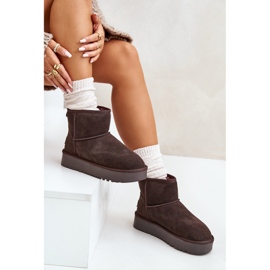 Botas de nieve con plataforma al tobillo de ante para mujer marrón Rianaella 2 Botas de nieve con plataforma al tobillo de ante para mujer marrón Rianaella 2