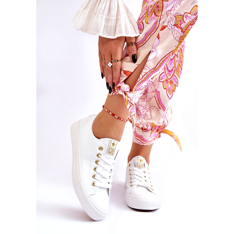 News Deportivas Clásicas de Mujer Ecoma Blanca y Dorada blanco 1