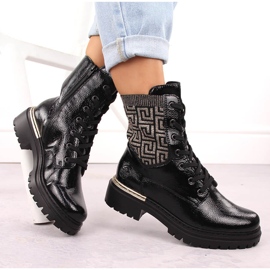 Cómodos botines de mujer negros con aislamiento Rieker 72607-00 11
