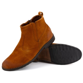 Olivier Botas Chelsea hombre piel 7939S rojo naranja 2