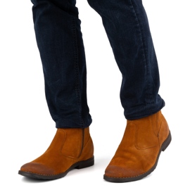 Olivier Botas Chelsea hombre piel 7939S rojo naranja 4