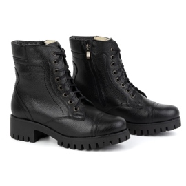 Olivier Botas de mujer de piel, aislantes, 272BB, flor negra negro 3